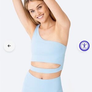 One-Shoulder Sports Bra and Leggings, Size XL